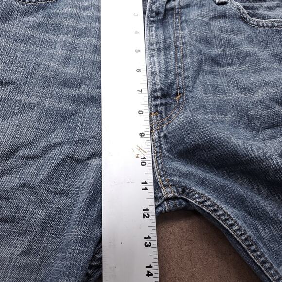 Levis 505 Jeans Mens 36x34 Med Wash Faded Straight Classic Cowboy Western Rodeo - Picture 5 of 15